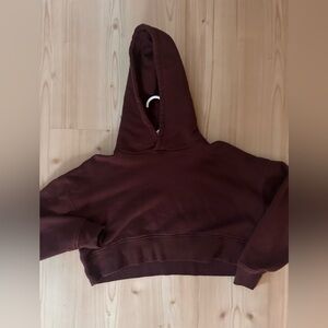 Cropped sweatshirt maroon